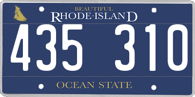 RI license plate 435310