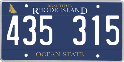 RI license plate 435315