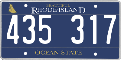 RI license plate 435317