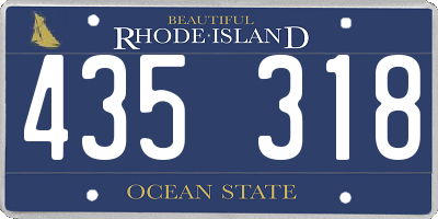 RI license plate 435318