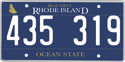 RI license plate 435319