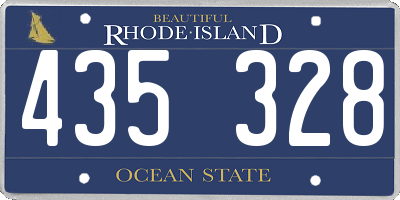RI license plate 435328