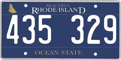 RI license plate 435329