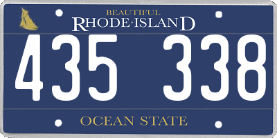 RI license plate 435338