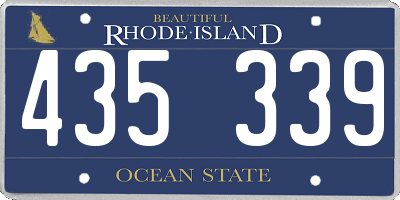 RI license plate 435339