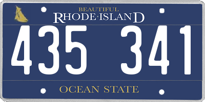 RI license plate 435341