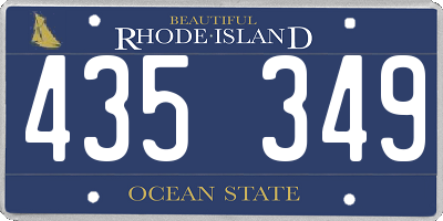RI license plate 435349