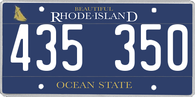 RI license plate 435350