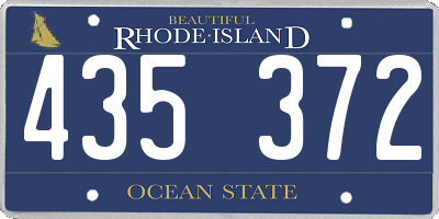 RI license plate 435372