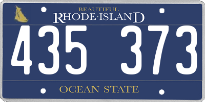 RI license plate 435373