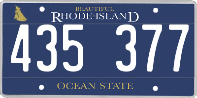 RI license plate 435377
