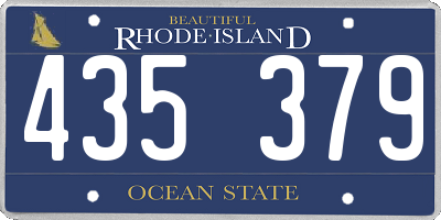 RI license plate 435379