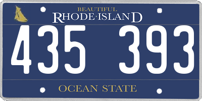 RI license plate 435393
