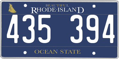 RI license plate 435394