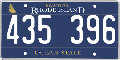 RI license plate 435396
