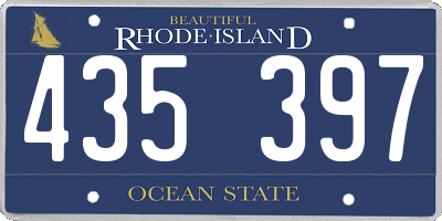 RI license plate 435397