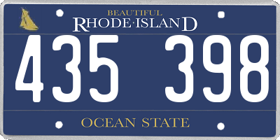 RI license plate 435398