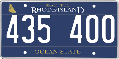 RI license plate 435400