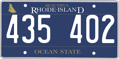 RI license plate 435402