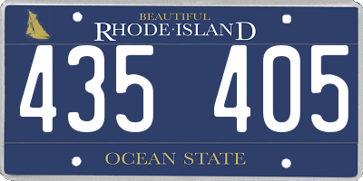 RI license plate 435405