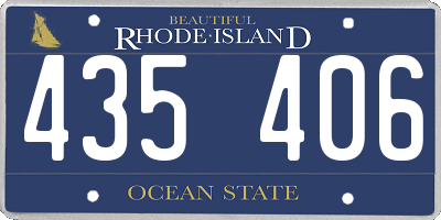 RI license plate 435406