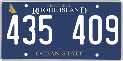 RI license plate 435409