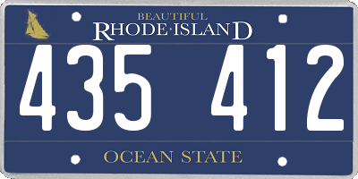 RI license plate 435412