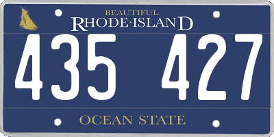 RI license plate 435427