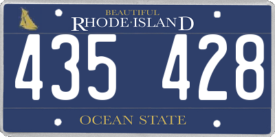 RI license plate 435428