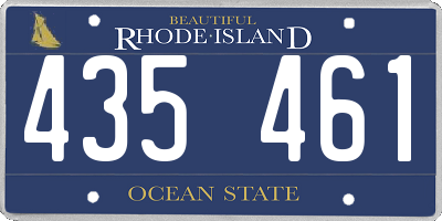 RI license plate 435461
