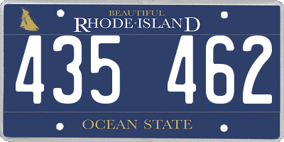RI license plate 435462