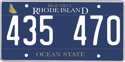 RI license plate 435470