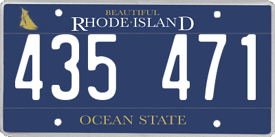 RI license plate 435471