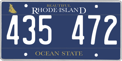 RI license plate 435472