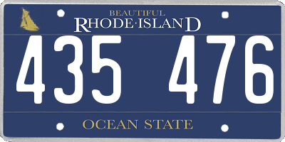 RI license plate 435476