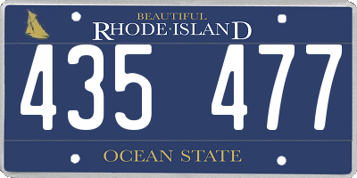 RI license plate 435477