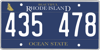 RI license plate 435478