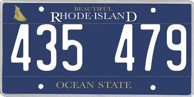 RI license plate 435479