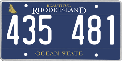 RI license plate 435481