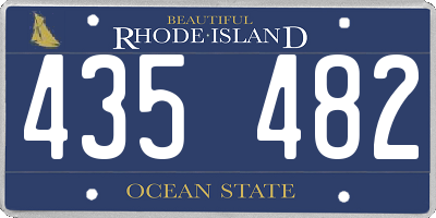 RI license plate 435482