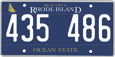 RI license plate 435486