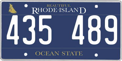 RI license plate 435489