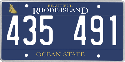 RI license plate 435491