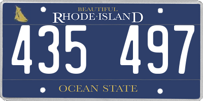 RI license plate 435497