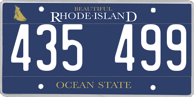 RI license plate 435499