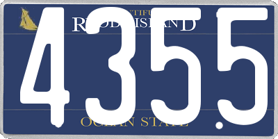 RI license plate 4355