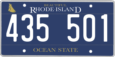 RI license plate 435501