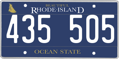RI license plate 435505