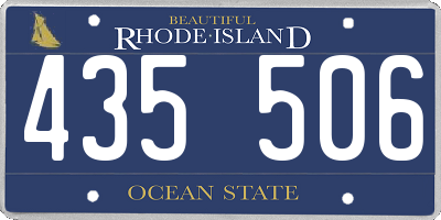 RI license plate 435506
