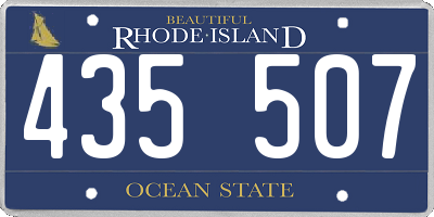 RI license plate 435507